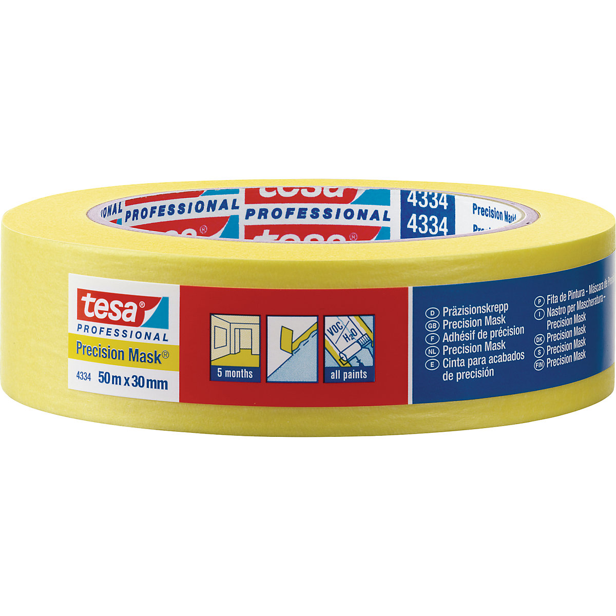 Cinta crepé de precisión – tesa tesa® 4334 Professional